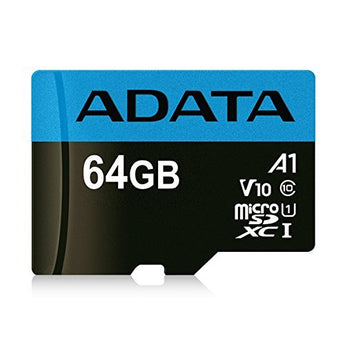 ADATA Premier 64GB microSDXC UHS-I U1 A1 V10 Memory Card with Adapter