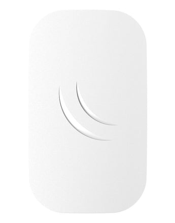 MikroTik cAP Lite ceiling-mounted WiFi 4 access point. White, round, compact design. Provides 300Mbps wireless connectivity.