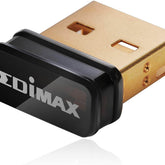 Compact Edimax EW-7811Un N150 wireless nano USB adapter providing 150Mbps Wi-Fi, great for Raspberry Pi and other devices.