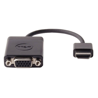 Dell HDMI to VGA Adapter Kit (SKU: 470-ABZX) connecting a device to an older VGA display for compatibility.