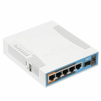 MikroTik hAP ac desktop Wi-Fi router. Dual-band, 5 Gigabit ports, providing fast and reliable wireless internet connectivity.