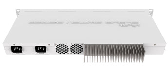 MikroTik CRS317-1G-16S+RM Cloud Router Switch featuring 16 SFP+ ports and dual boot SwOS/RouterOS for versatile network management.