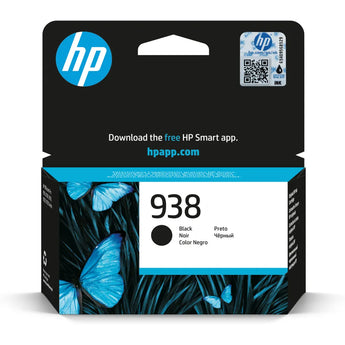 HP 938 Black Original Ink Cartridge for OfficeJet Pro 9110, 9120, 9130, 9720, and 9730 series printers.
