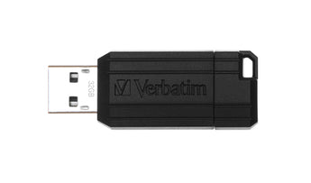 Verbatim Pinstripe 32GB USB 2.0 Flash Drive - Black