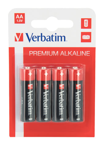Verbatim AA 1.5V Alkaline Batteries 4-Pack
