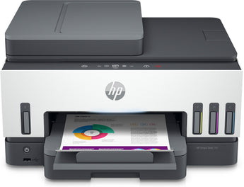 HP Smart Tank 790 color all-in-one printer with full ink tanks, ideal for home office use.