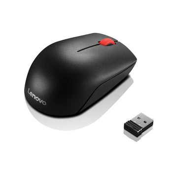 Lenovo Essential Compact Wireless Mouse, black, a compact mouse for travel and work.