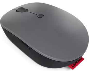 Lenovo Go USB-C Wireless Mouse in Thunder Black, featuring ambidextrous design and silent buttons.