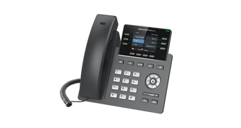 Grandstream GRP2613 3-line carrier-grade IP desk phone with Gigabit Ethernet ports and PoE support for reliable VoIP communication.