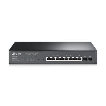 TP-Link JetStream TL-SG2210MP: 10-Port Gigabit smart switch with 8 PoE+ ports and 2 SFP slots. Ideal for powering IP phones and cameras.