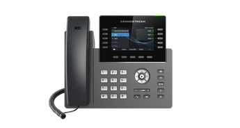 Grandstream GRP2615 desk phone with a 4.3-inch color display, 40 multi-purpose keys, Wi-Fi 6, and Bluetooth support.