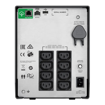 APC Smart-UPS C 1000VA LCD Tower UPS with SmartConnect, providing battery backup and surge protection.