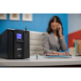 APC Smart-UPS C 1000VA LCD Tower UPS with SmartConnect, providing battery backup and surge protection.