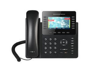 Grandstream GXP2170 desk phone with 12 line keys, a color display, and conferencing features, designed for busy professionals.