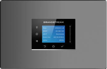 Grandstream UCM6302A IP PBX. It has 2 FXS and 2 FXO ports, Gigabit network ports, and supports Power Over Ethernet (PoE+).