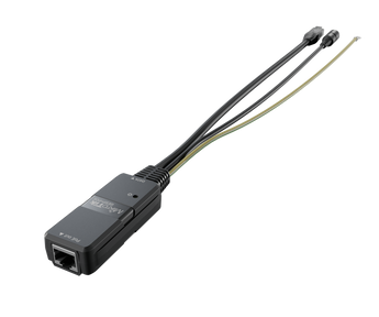 MikroTik Gigabit PoE injector with surge protection in an indoor enclosure, used to protect networks.