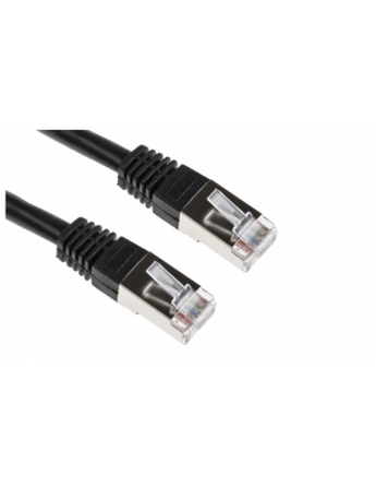 Black Acconet CAT6 0.5m UTP flylead, also known as a patch lead, with moulded boots for network connections.