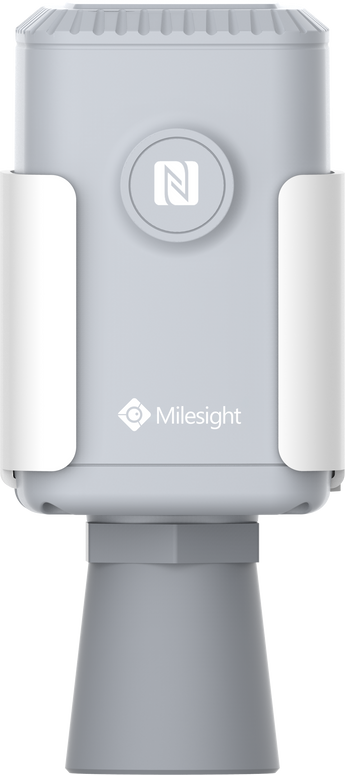 Milesight MLS-SNSR-UDL ultrasonic sensor measuring distance or level. Detects fill levels with high precision.