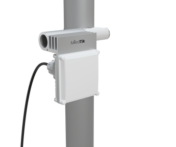 MikroTik CubeG-5ac60ay-SA: A compact, white outdoor 60GHz sector antenna with 5GHz backup for wireless networking.