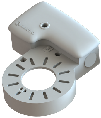 Camera Den 110mm junction box, IP66 waterproof, compatible with mini dome and bullet cameras. Provides secure and weatherproof housing.