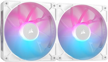 Corsair iCUE LINK RX140 White 140mm PWM Fans - Twin Pack
