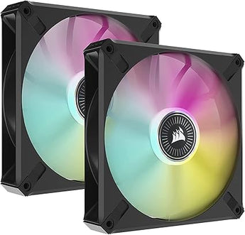 Corsair ML140 Elite RGB - 140mm PWM Fan Dual Kit with iCUE Lighting Node CORE