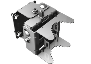IgniteNet MetroLinq LC Precision Bracket; a sturdy pole mount for precise alignment of wireless network devices.