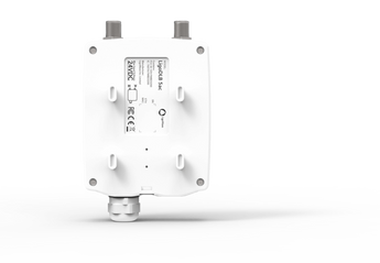 LigoWave DLB 5Ghz Connectorised Radio, a white outdoor access point, used for point-to-multipoint wireless connections.