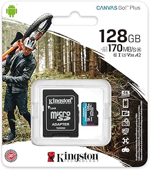Kingston Canvas Go! Plus 128GB MicroSDXC UHS-I U3 V30 A2 Memory Card
