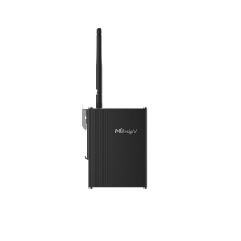 Milesight UC300-868M, a gray industrial IoT controller with LoRaWAN and 4G LTE, featuring multiple I/O ports for remote automation.