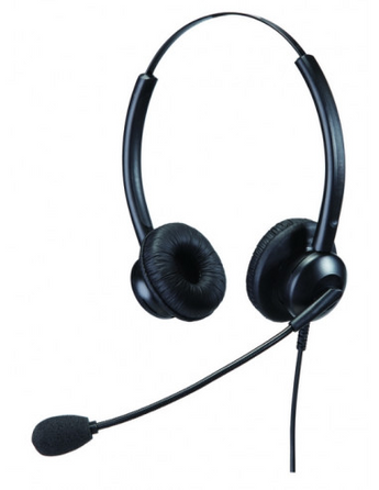 Talk2 ECO Range Binaural Headset (TT-SD803) with adjustable microphone. Lightweight design for comfortable hands-free communication.