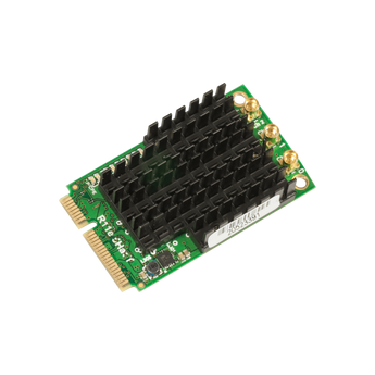 MikroTik R11e-5HacD: A compact 5 GHz miniPCI-e 802.11ac card for RouterBOARDs, enabling high-speed wireless networking.