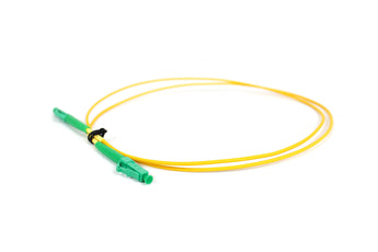 Acconet LC/APC to LC/APC simplex single-mode fiber patch lead, 1 meter, used for connecting fiber optic equipment.