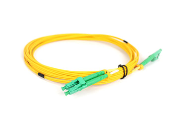 Acconet LC/APC to LC/APC duplex single mode fiber optic patch lead, 3 meters long, for network connections.