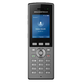 Grandstream WP825 ruggedized cordless WiFi phone with screen, keypad and durable design for enterprise use.
