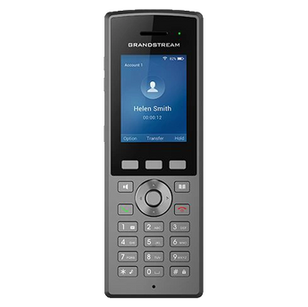 Grandstream WP825 ruggedized cordless WiFi phone with screen, keypad and durable design for enterprise use.