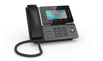 Snom D862 IP Deskphone with tilting color display and programmable keys for efficient call management in business environments.