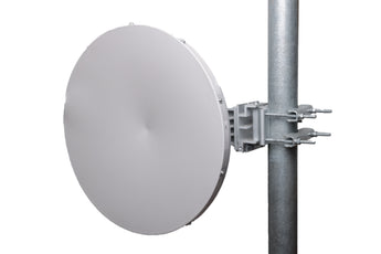 Siklu 60GHz 2ft V-Band antenna with mounting kit. Used for high-speed, point-to-point wireless communication. ZSK-EH-ANT-60G-2FT.