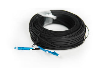 Acconet LC-LC UPC 90m fiber optic uplink cable for network connections, featuring LC connectors on both ends, white cable.
