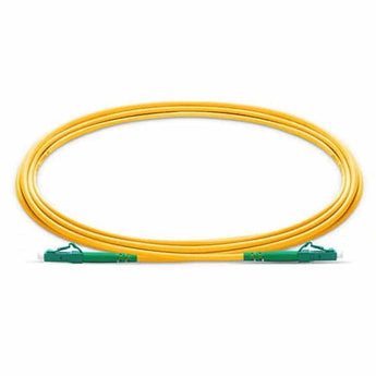 Acconet LC/APC to LC/APC simplex single mode fiber patch lead, 5 meters long, used for optical network connections.