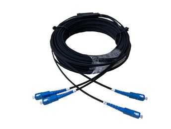 Acconet Uplink Cable SC-SC UPC 150m, a white fiber optic cable with SC/UPC connectors for network uplinks; 150 meters long.