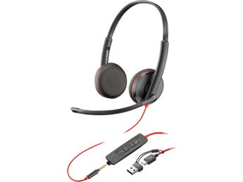 Poly Blackwire 3225 USB-C + 3.5mm Stereo Headset