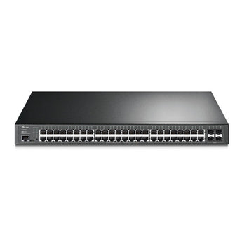 TP-Link JetStream TP-SG3452P: 52-Port Gigabit L2+ managed switch with 48 PoE+ ports and 4 SFP slots. Rack-mountable.
