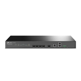 TP-Link DeltaStream DS-P7001-04: 4-port GPON OLT in a compact pizza-box design for high-performance fiber optic networks.