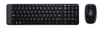 Logitech MK220 Compact Wireless Keyboard and Mouse Combo - Black