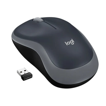 Logitech M185 Swift Grey Wireless Mouse: Ambidextrous, USB Receiver