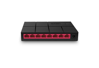 Mercusys MS108G: Compact 8-port gigabit desktop switch for high-speed wired network connectivity. Plug-and-play, energy-efficient design.