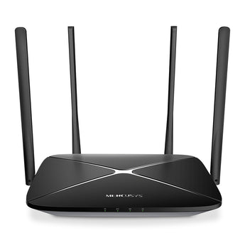 Mercusys AC1300 WiFi Gigabit Router, MRC-AC12G. Dual band, providing both 2.4GHz and 5GHz connections for versatile network performance.