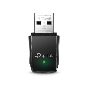 TP-Link Archer T3U AC1300 mini USB WiFi adapter. Dual-band, MU-MIMO support, plugs into a USB port for wireless internet connectivity.