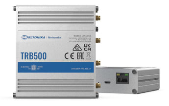 Teltonika TRB500 Industrial 5G Gateway with 4G fallback and single SIM slot for reliable IoT and smart home connectivity.